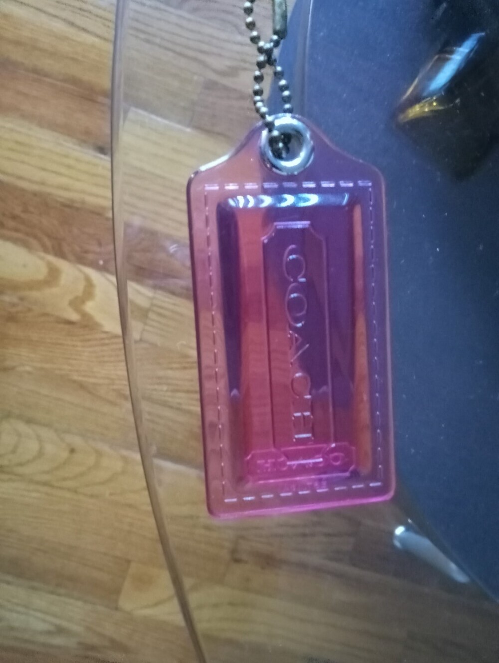Coach Red Clear Poppy Hangtag EUC - Picture 3 of 4
